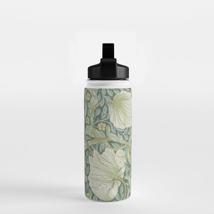 William Morris Vintage Pimpernel Privet Slate Mint Green Water Bottle Gallery Image 2