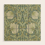 William Morris Vintage Pimpernel Privet Slate Mint Green Wood Wall Art Gallery Image 1
