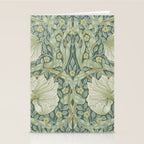 William Morris Vintage Pimpernel Privet Slate Mint Green Stationery Card Gallery Image 2