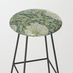 William Morris Vintage Pimpernel Privet Slate Mint Green Stool Gallery Image 2