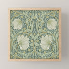 William Morris Vintage Pimpernel Privet Slate Mint Green Mini Art Print Gallery Image 1