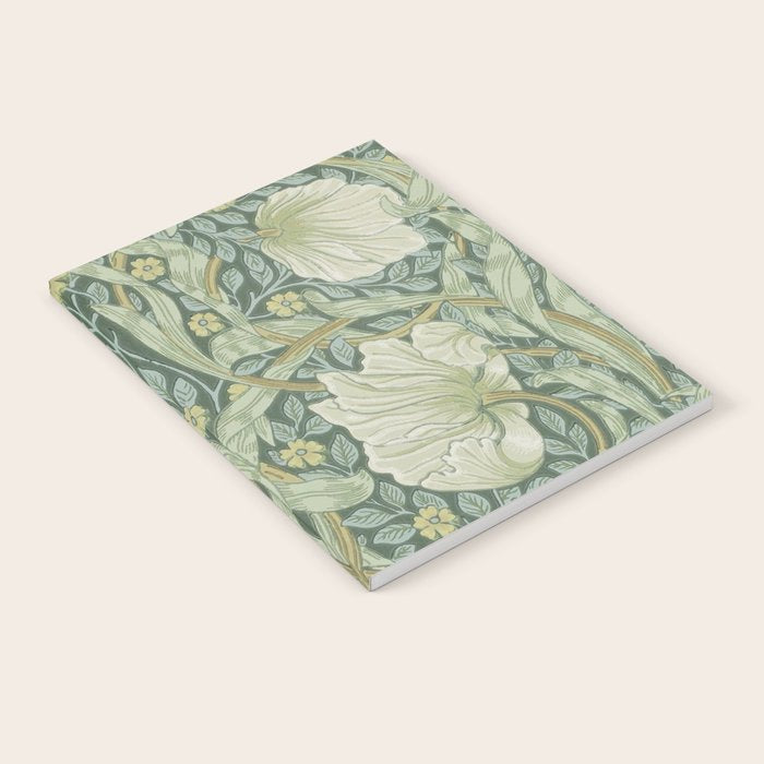 William Morris Vintage Pimpernel Privet Slate Mint Green Notebook Gallery Image 2