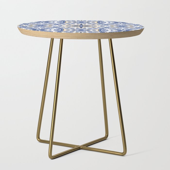 Intricate nature circular tiles B24 Side Table Gallery Image 1