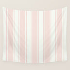 Vintage pastel pink stripes pattern Wall Tapestry Gallery Image 4