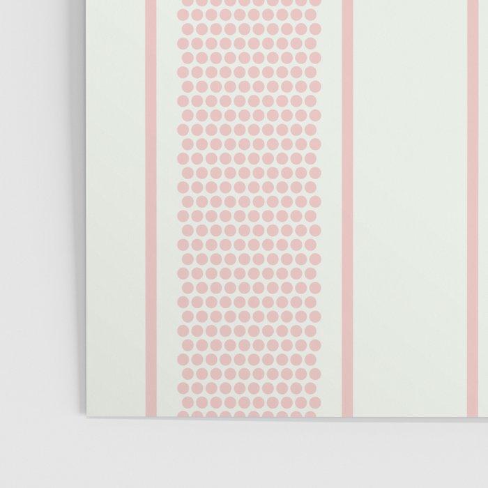 Vintage pastel pink stripes pattern Poster Gallery Image 3