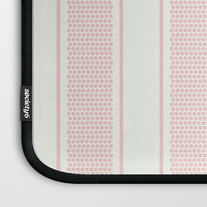Vintage pastel pink stripes pattern Laptop Sleeve Gallery Image 3