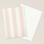 Vintage pastel pink stripes pattern Stationery Card Gallery Image 2