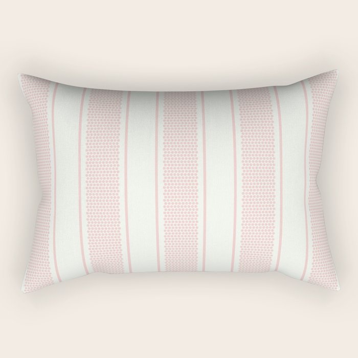 Vintage pastel pink stripes pattern Rectangular Pillow Gallery Image 2