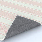 Vintage pastel pink stripes pattern Rug Gallery Image 4