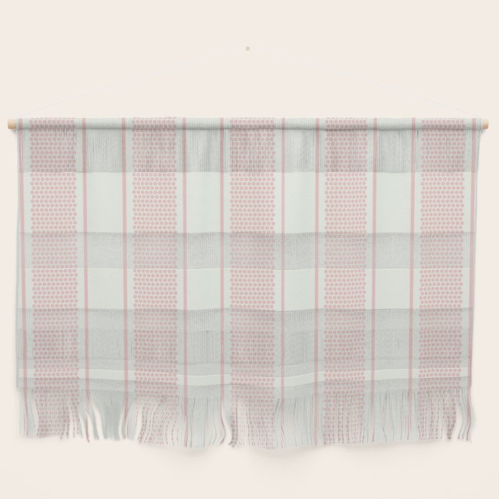 Vintage pastel pink stripes pattern Wall Hanging Gallery Image 1