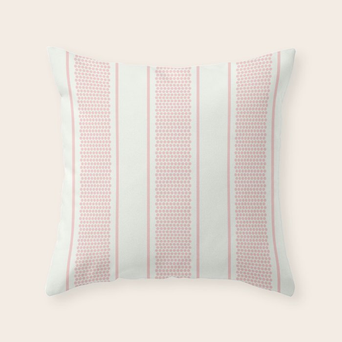 Vintage pastel pink stripes pattern Throw Pillow Gallery Image 6