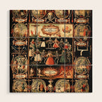 Hans Holbein - The dance of death Wood Wall Art Gallery Image 1