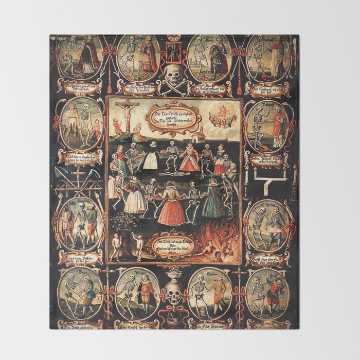 Hans Holbein - The dance of death Throw Blanket Gallery Image 2
