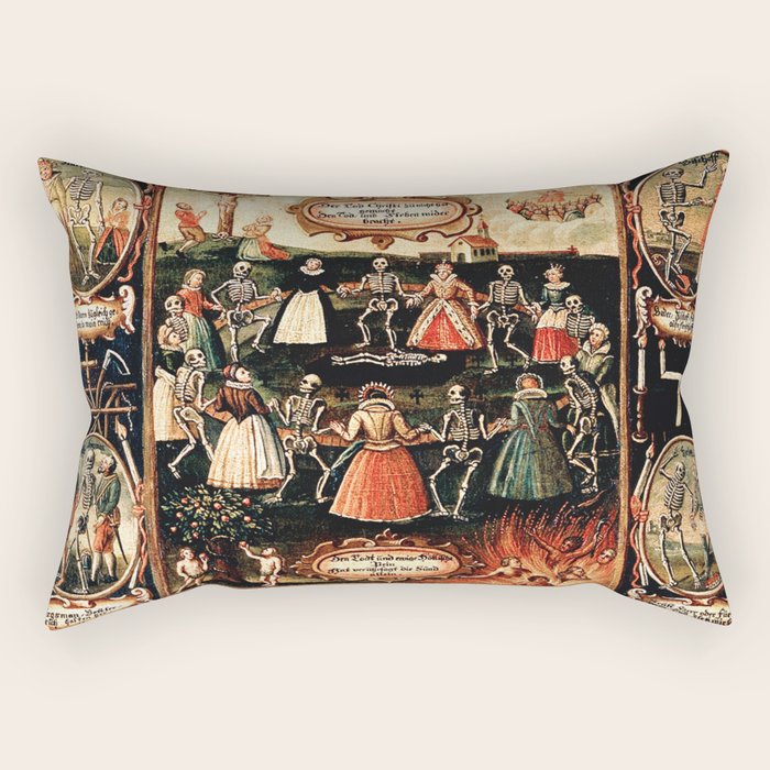Hans Holbein - The dance of death Rectangular Pillow Gallery Image 2