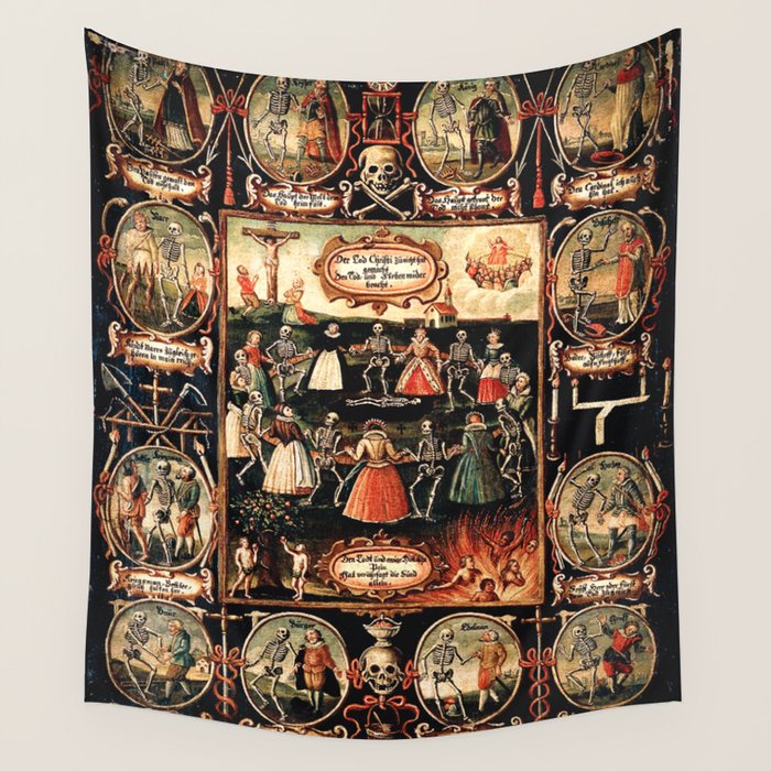 Hans Holbein - The dance of death Wall Tapestry Gallery Image 4