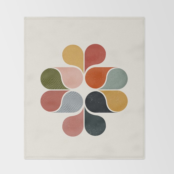 Abstract modern art Throw Blanket Gallery Image 2