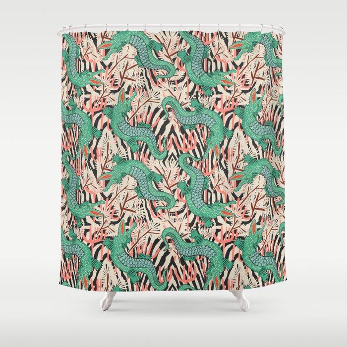 BAZAAR MAXIMA GATOR Shower Curtain Gallery Image 1