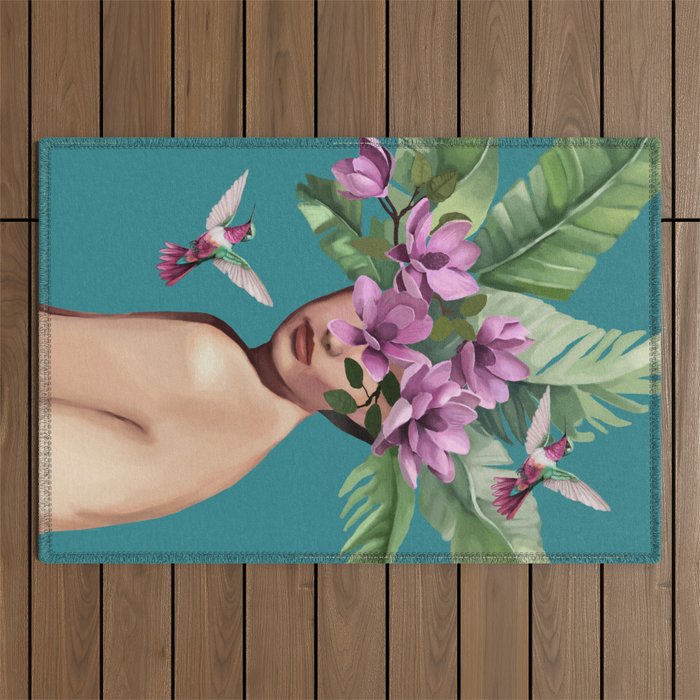 Hummingbird Whispers Outdoor Rug