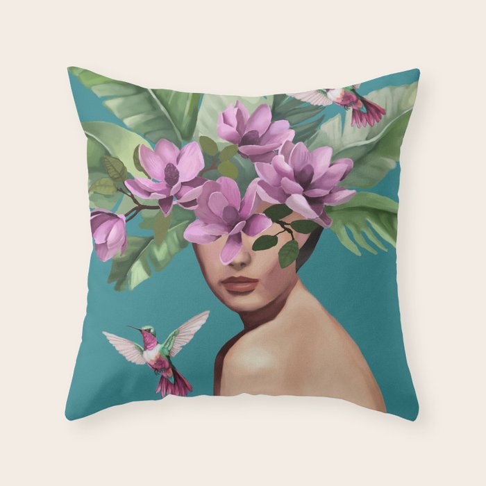 Hummingbird Whispers Throw Pillow Gallery Image 6