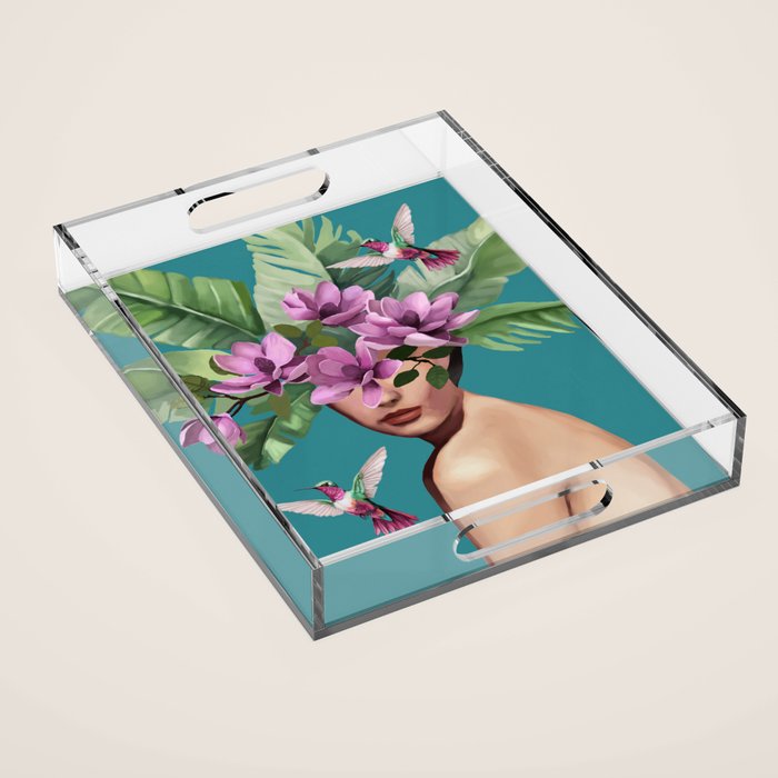 Hummingbird Whispers Acrylic Tray Gallery Image 1