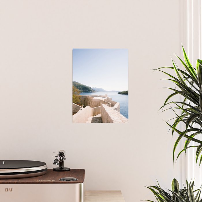 Meet me where the sky meets the ocean | Dubrovnik Croatia travel photography print | Pastel wanderlust poster Poster Gallery Image 2