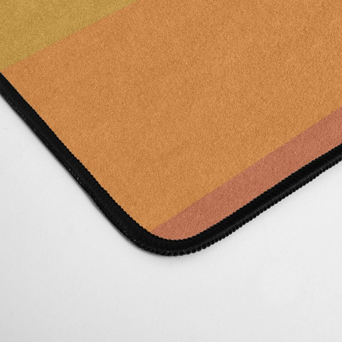 Colorful Abstract Vintage 70s Style Retro Rainbow Summer Stripes Desk Mat Gallery Image 4