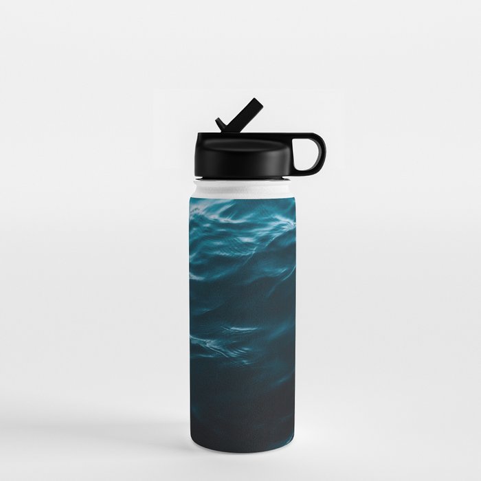 Minimalist blue water surface texture - oceanscape Water Bottle Gallery Image 1