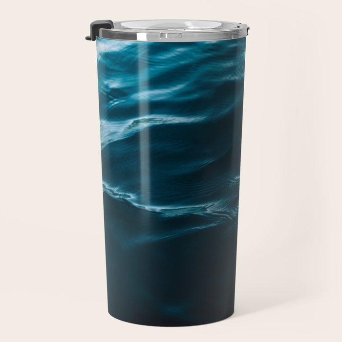 Minimalist blue water surface texture - oceanscape Travel Mug Gallery Image 3