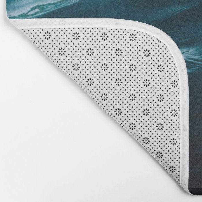 Minimalist blue water surface texture - oceanscape Bath Mat Gallery Image 2