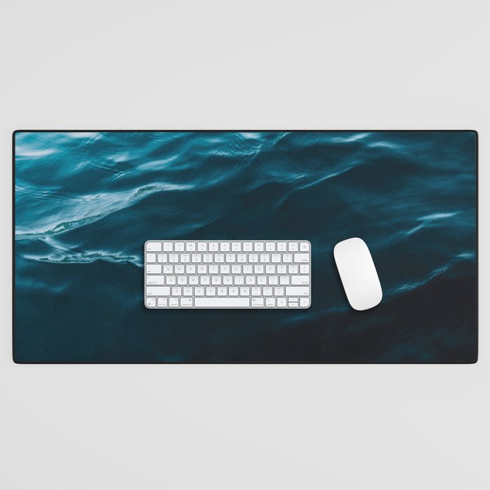 Minimalist blue water surface texture - oceanscape Desk Mat Gallery Image 1