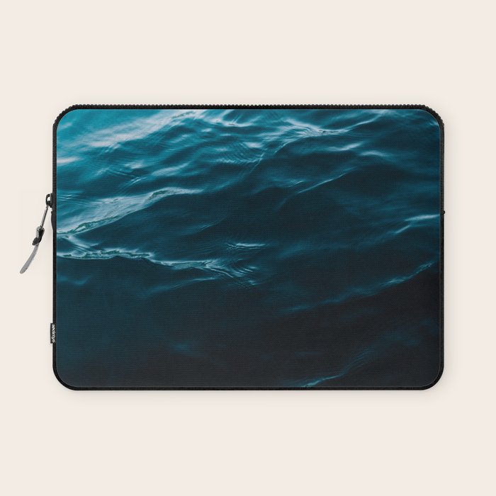 Minimalist blue water surface texture - oceanscape Laptop Sleeve Gallery Image 1