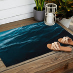 Minimalist blue water surface texture - oceanscape Outdoor Rug Gallery Image 2