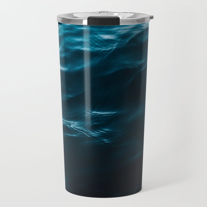 Minimalist blue water surface texture - oceanscape Travel Mug Gallery Image 1