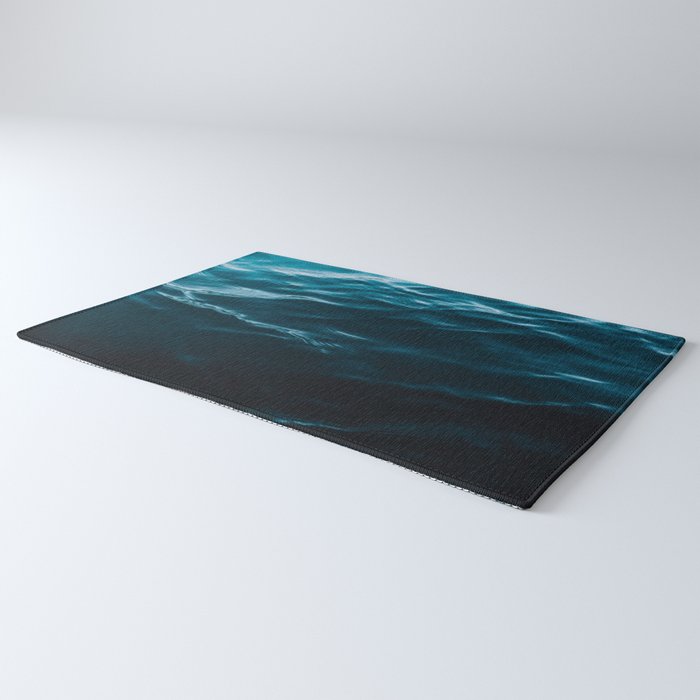 Minimalist blue water surface texture - oceanscape Rug Gallery Image 3