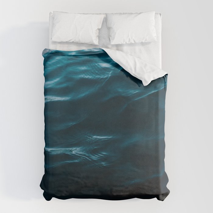 Minimalist blue water surface texture - oceanscape Duvet Cover Gallery Image 1
