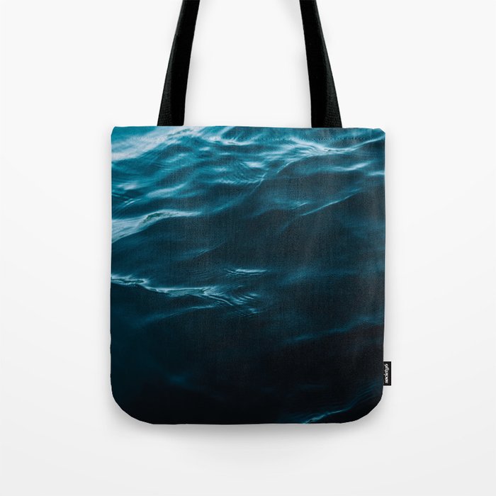 Minimalist blue water surface texture - oceanscape Tote Bag Gallery Image 1