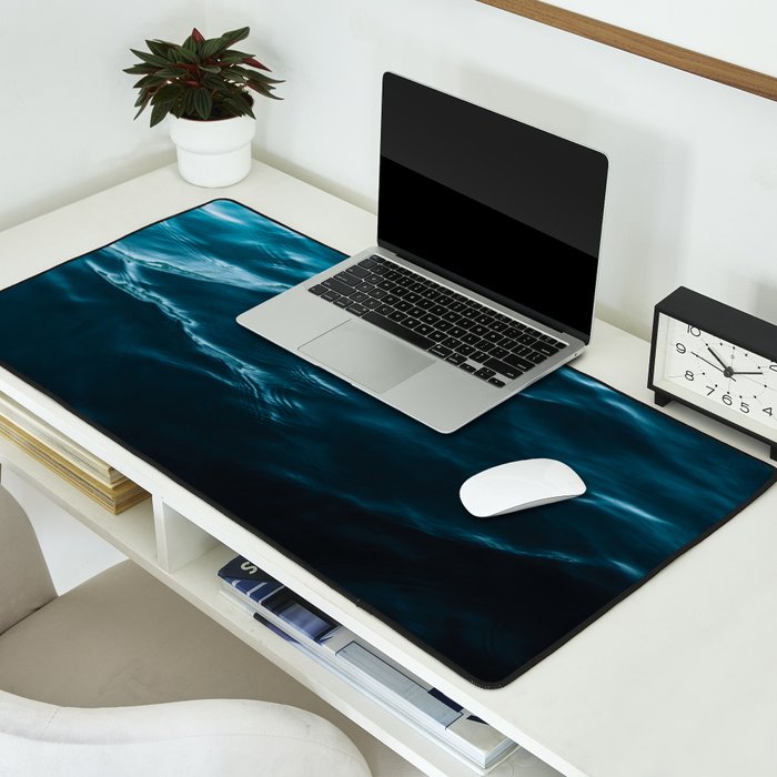 Minimalist blue water surface texture - oceanscape Desk Mat Gallery Image 2
