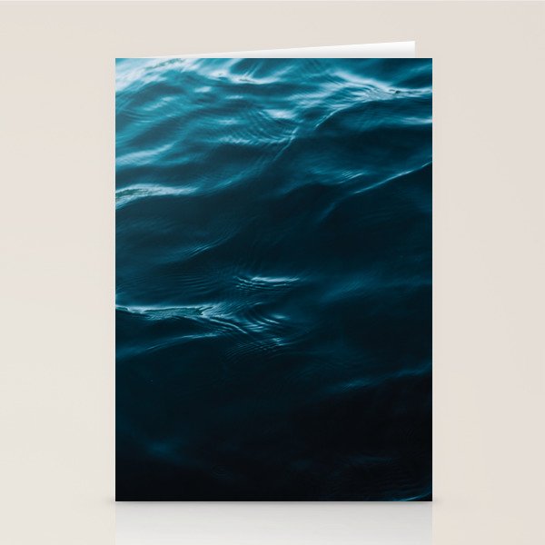 Minimalist blue water surface texture - oceanscape Stationery Card Gallery Image 1