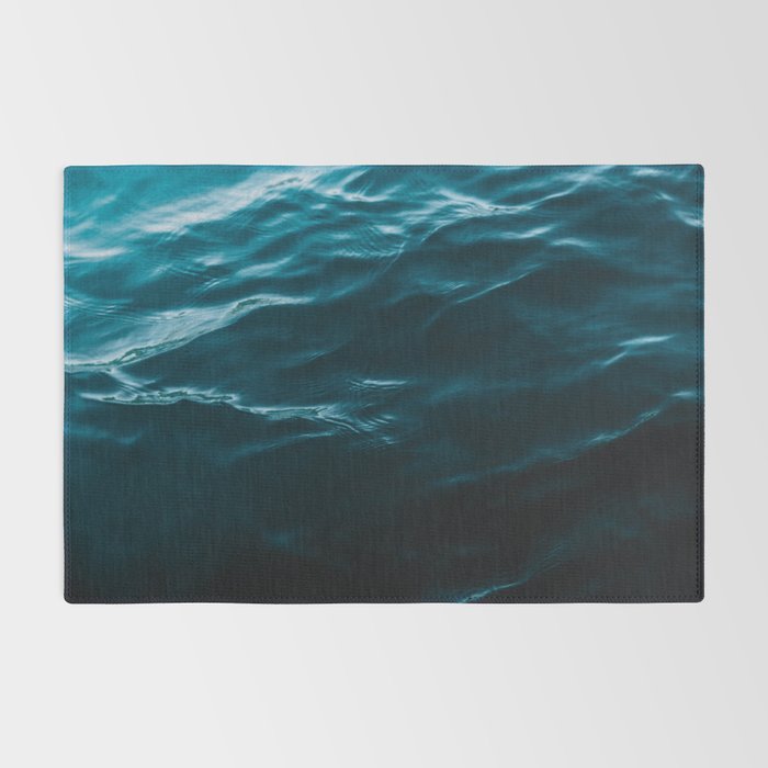 Minimalist blue water surface texture - oceanscape Rug Gallery Image 2