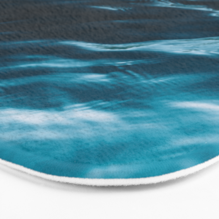 Minimalist blue water surface texture - oceanscape Bath Mat Gallery Image 3