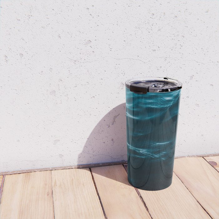 Minimalist blue water surface texture - oceanscape Travel Mug Gallery Image 4