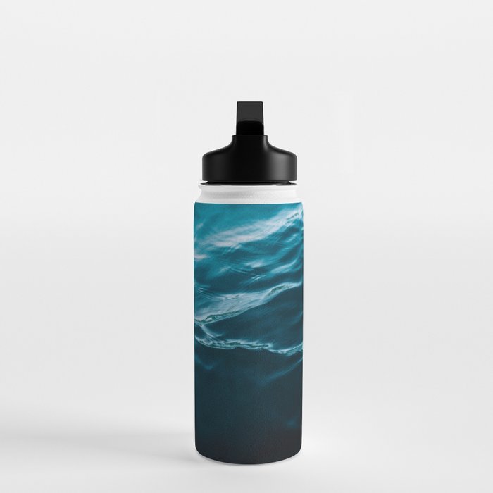 Minimalist blue water surface texture - oceanscape Water Bottle Gallery Image 3