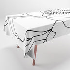Minimal, Line Art, Floral Prints, Drawing Tablecloth Gallery Image 1