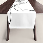 Minimal, Line Art, Floral Prints, Drawing Table Runner Gallery Image 1