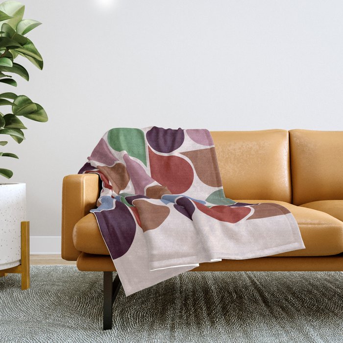 Colorful Geometric Raindrop Pattern Throw Blanket Gallery Image 1