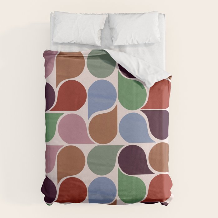Colorful Geometric Raindrop Pattern Duvet Cover Gallery Image 6