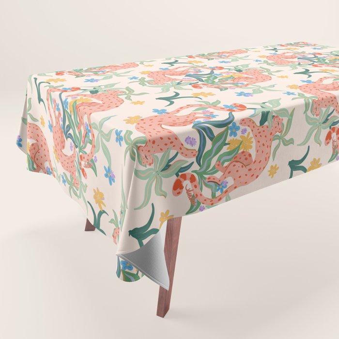 Blush Cheetahs  Tablecloth Gallery Image 1