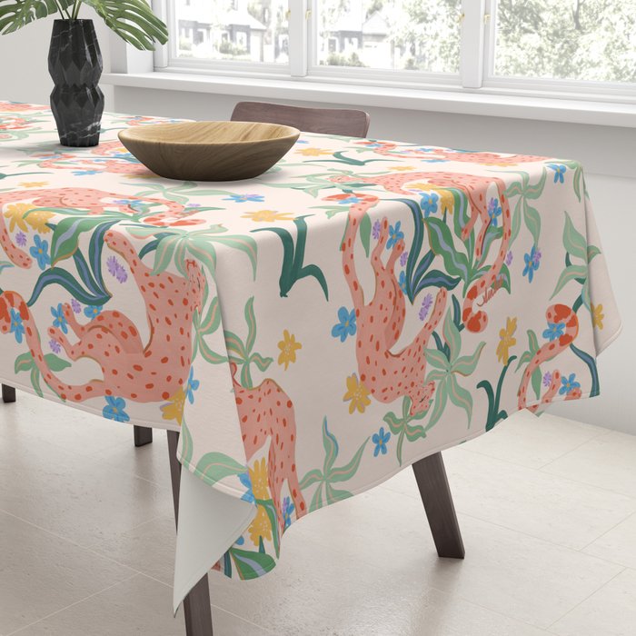 Blush Cheetahs  Tablecloth Gallery Image 3