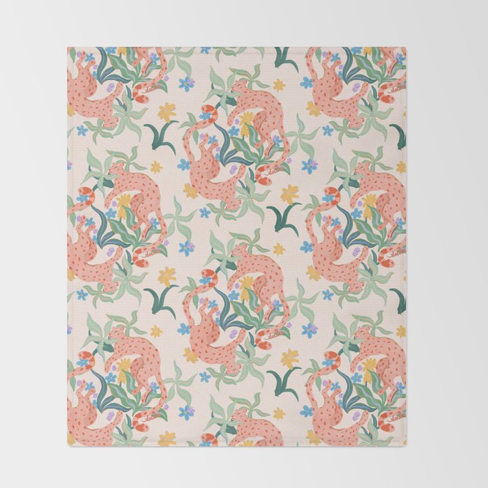 Blush Cheetahs  Throw Blanket Gallery Image 2