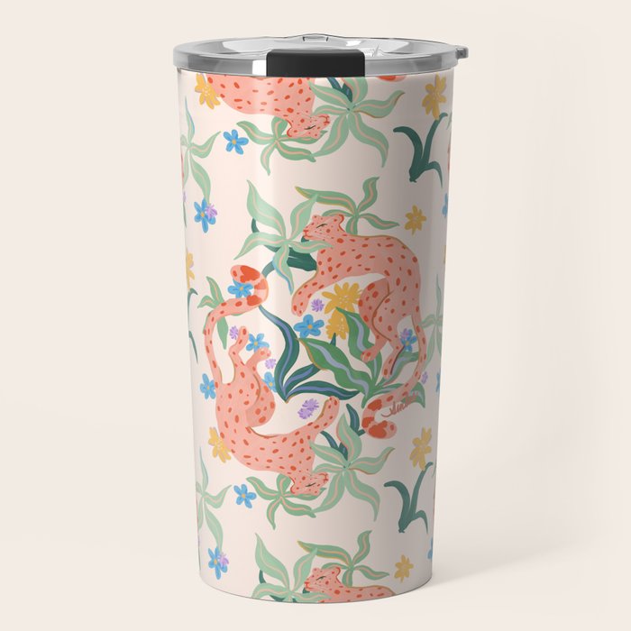 Blush Cheetahs  Travel Mug Gallery Image 1